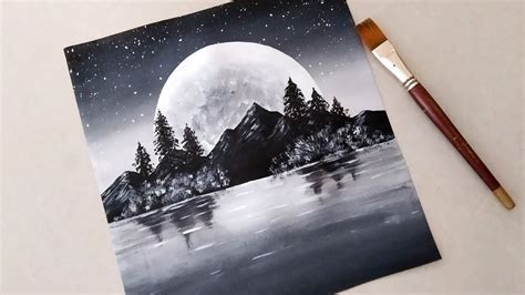 drawing black and white|Easy Black and White Landscape Drawing for Beginners with Oil .
